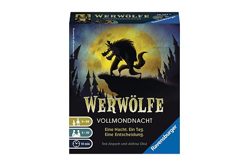 «Werwölfe: Vollmondnacht» spielen bis zu 10 Personen als Bewohner eines Dorfes gegen Wölfe - jede Gruppe gewinnt für sich. Dabei darf und soll kräftig gelogen und getäuscht werden. Vor allem die Wölfe versuchen, sich möglichst gut zu tarnen. - © Ravensburger/dpa-tmn