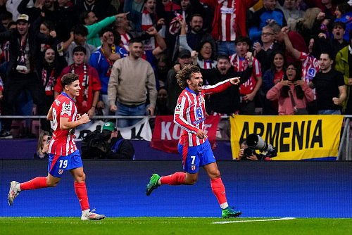 Antoine Griezmann traf gegen RB zum Ausgleich. - © Manu Fernandez/AP/dpa