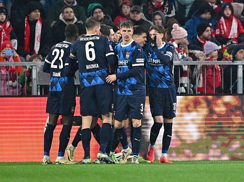 Kurzer Hoffenheimer Jubel in München nach dem Tor zum 1:1. - © Sven Hoppe/dpa