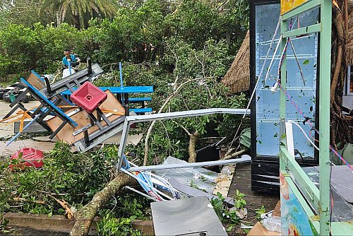 Auf Hainan wurden vorsorglich 20.000 Menschen in Sicherheit gebracht. - © -/TASS via ZUMA Press/dpa