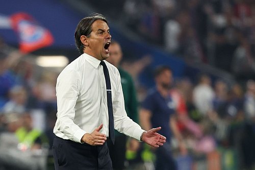 Inter-Coach Simone Inzaghi erlebte einen extrem frustrierenden Final-Abend. - © Christian Charisius/dpa
