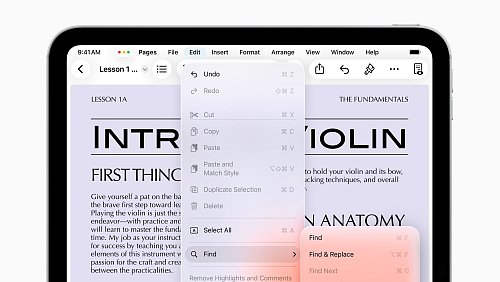 Mit einer Menü-Leiste wird das iPad ein Stück mehr zu eine Art Mac mit Touchscreen. - © Apple Inc./dpa-tmn