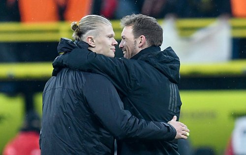 Ein Duell mit Norwegen um Superstar Erling Haaland (l.) ist für die DFB-Elf möglich. (Archivbild) - © Bernd Thissen/dpa