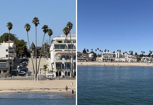 Gaaaanz nah ran: Der 8x-Zoom beim iPhone 17 Pro (links) gibt den Freiraum, ein weit entferntes Motiv hervorzuheben. Rechts: Und so sieht man das Ufer von derselben Position mit dem Standard-Weitwinkel-Objektiv. - © Andrej Sokolow/dpa/dpa-tmn