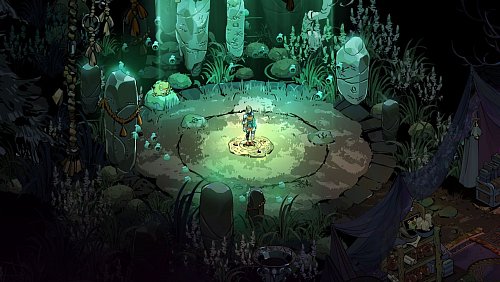 Auf sich allein gestellt: Die Heldin muss in einzelnen Räumen Gegner besiegen - der Lohn dafür kann sie stärker machen. - © Supergiant Games/dpa-tmn