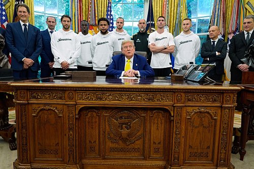 Zu Gast im Oval Office bei US-Präsident Donald Trump: WM-Teilnehmer Juventus Turin. - © Alex Brandon/AP/dpa