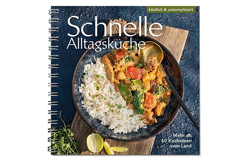 «Schnelle Alltagsküche», hrsg. vom Wochenblatt für Landwirtschaft und Landleben, Landwirtschaftsverlag GmbH, Münster-Hiltrup 2025. ISBN: 978-3-7843-5801-7, 23 Euro. - © B. Lütke Hockenbeck/LV.Buch/dpa-tmn