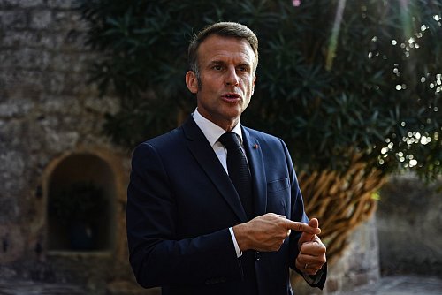 Frankreichs Präsident Macron will einen Staat Palästina anerkennen - zum Ärger der israelischen Regierung (Archivbild) - © Philippe Magoni/AP Pool/dpa