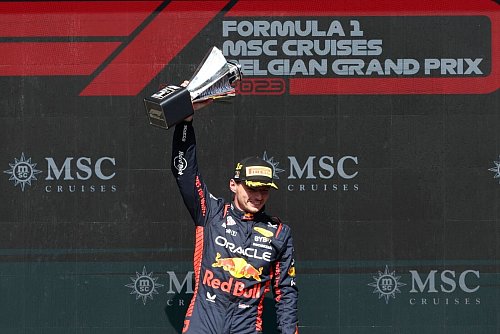 Max Verstappen gewann schon dreimal in Belgien: Zuletzt 2023. - © Geert Vanden Wijngaert/AP