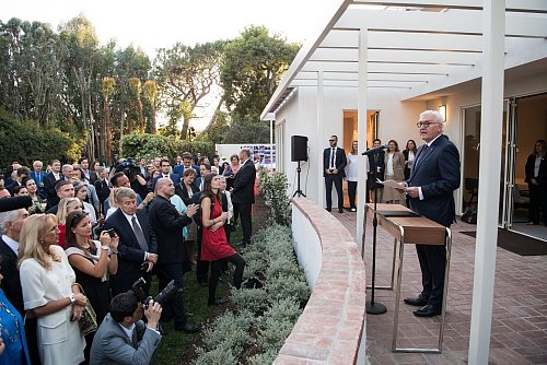 Bundespräsident Frank-Walter Steinmeier bei der Eröffnung vom Thomas Mann House (TMH) am 18. Juni 2018. (Archivbild) - © Bernd von Jutrczenka/dpa