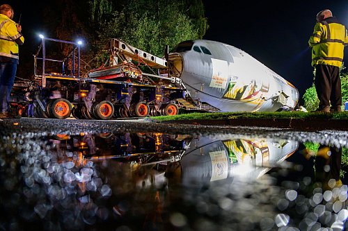 Im Spätsommer 2026 soll aus dem Flugzeug ein Restaurant mit etwa 200 Sitzplätzen entstehen. - © Philipp Schulze/dpa