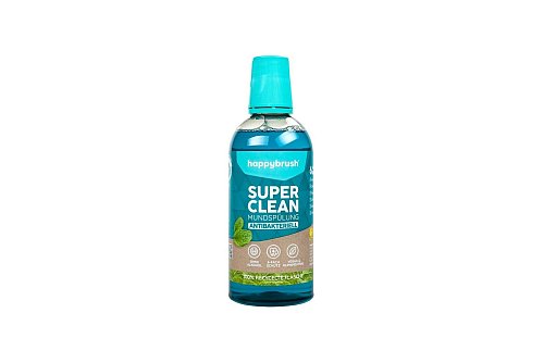 Platz 2: Mundspüllösung «Super Clean Mundspülung Antibakteriell» von Happybrush (Note 1,8). - © Stiftung Warentest/dpa-tmn