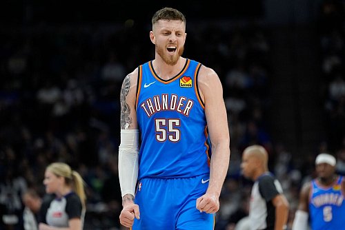 Hartensteins gute Leistung reichte nicht, um die Siegesserie der Oklahoma City Thunder fortzusetzen. - © Abbie Parr/AP/dpa