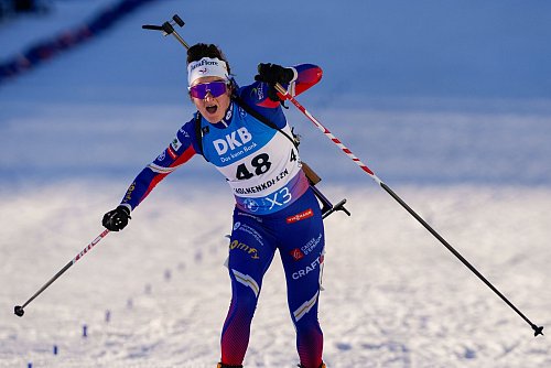 Verpasste den Sieg um 0,2 Sekunden: Lou Jeanmonnot - © Javad Parsa/NTB Scanpix/AP/dpa
