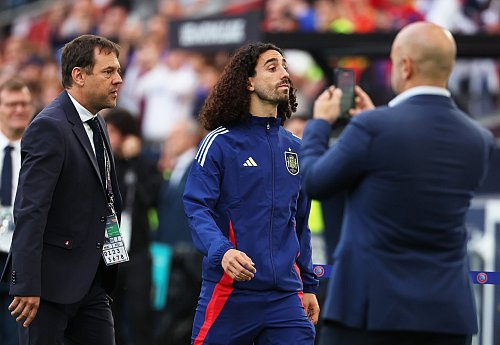 Marc Cucurella und die deutschen Fans werden wohl keine Freunde mehr. - © Christian Charisius/dpa
