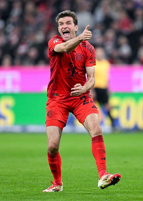 Thomas Müller war als Harry-Kane-Ersatz sehr engagiert. - © Sven Hoppe/dpa