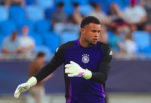 Erstmals beim A-Team: Bei der U21-EM im Sommer war Noah Atubolu Deutschlands Nummer eins. - © Robert Nemeti/dpa