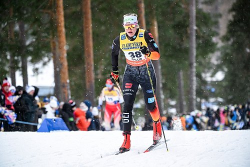 Victoria Carl unterwegs zum dritten Platz in Falun. - © Fredrik Sandberg/TT News Agency/AP/dpa