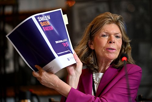 Dehoga-Hauptgeschäftsführerin Ingrid Hartges präsentiert die Halbjahreszahlen der Branche. - © Britta Pedersen/dpa
