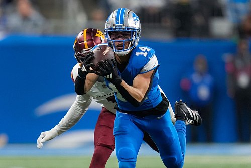 Amon-Ra St. Brown hatte ganz starke Szenen. Für die Lions reichte das nicht. - © Seth Wenig/AP/dpa