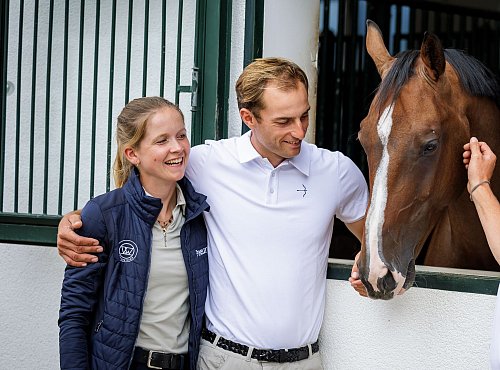 Gemeinsam für die EM nominiert: Sophie Hinners (l) und Richard Vogel. - © Stefan Lafrentz/Sportfotos Lafrentz/dpa