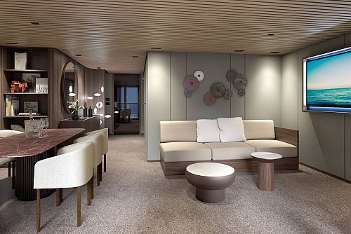 Suite auf der «Norwegian Aqua»: Neben Entertainment setzt NCL auch auf Komfort. - © Norwegian Cruise Line/dpa-tmn