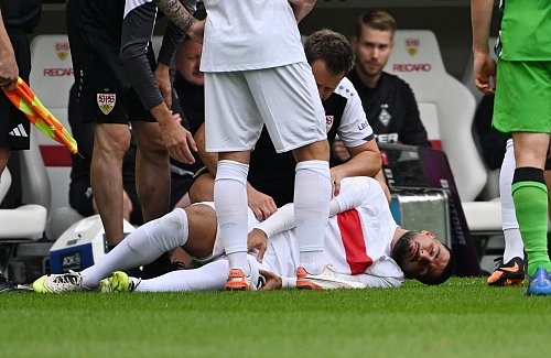 Deniz Undav konnte verletzt gegen Gladbach nicht einmal eine halbe Stunde spielen. - © Marijan Murat/dpa