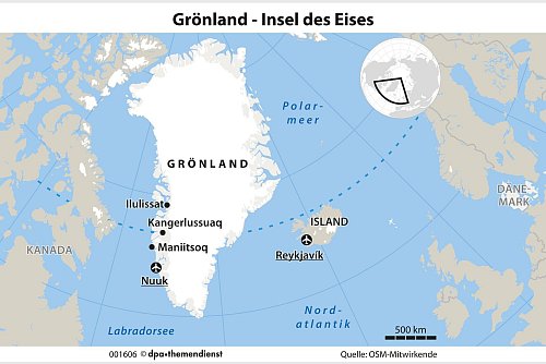 Größere Eisberge, krassere Temperaturen und neue Flughäfen: Setzt auf der weltgrößten Insel bald ein Reiseboom ein wie zuletzt auf Island? - © dpa-infografik GmbH/dpa-tmn