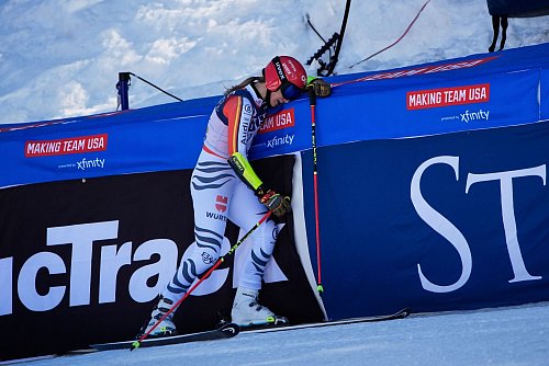 Lena Dürr kam mit dem Kurs in Sun Valley nicht zurecht. - © John Locher/AP/dpa