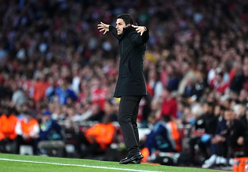 Arsenal-Trainer Mikel Arteta. - © Adam Davy/PA Wire/dpa