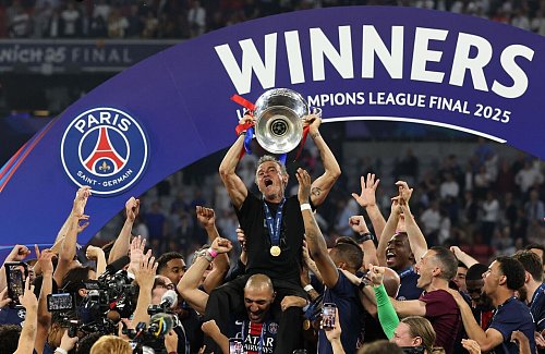 Trainer Luis Enrique war das Hirn hinter dem unerwarteten PSG-Triumph. - © Christian Charisius/dpa