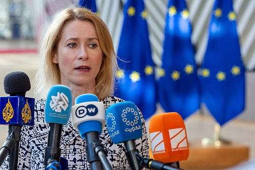 Die EU-Außenbeauftragte Kallas glaubt, Putin sei nicht an Gesprächen interessiert. (Archivbild) - © Geert Vanden Wijngaert/AP/dpa