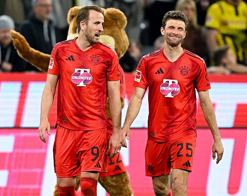 Harry Kane (l) und Thomas Müller - glückt die Wende in Mailand? - © Sven Hoppe/dpa