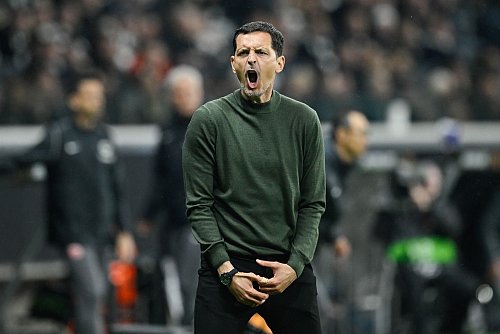 Muss mit der Eintracht weiter auf ein großes Finale warten: Dino Toppmöller. - © Uwe Anspach/dpa