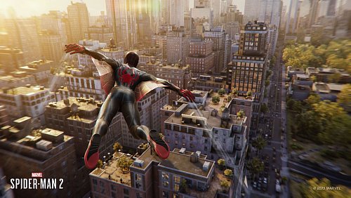 Ganz gleich, welche Einstellung man trifft: «Marvels Spider-Man 2» sieht auf der PS5 Pro besser aus und spielt sich flüssiger. - © Marvel/Sony Interactive Entertainment/dpa-tmn