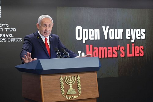 Israels Premier Netanjahu will die letzten Hochburgen der Hamas in Gaza zerschlagen. - © Abir Sultan/Pool EPA/AP/dpa