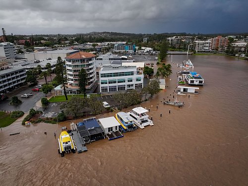 Das Hochwassergebiet liegt nördlich von Sydney. - © Lindsay Moller/AAP/dpa
