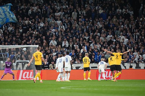 Nmechas Treffer zum 0:1 war ein Traumtor. - © Marcus Brandt/dpa