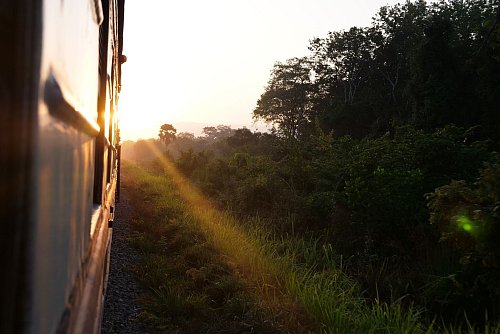 Besonders schön erscheint die umliegende Landschaft, wenn die Sonne tief steht - auch vom Zug aus. - © Julian Hilgers/dpa-tmn