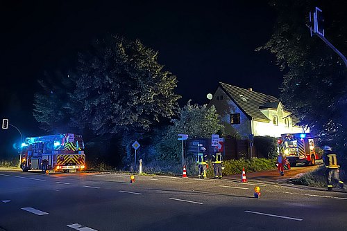 Der Einsatzort war die Kaistraße in Amshausen. - © Feuerwehr Steinhagen