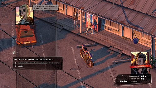 In jeder Zeitschleife begegnen wir wieder dieser wütenden Frau vor dem Getränkeautomaten. Irgendwann werden wir ihr ein wenig helfen können. - © Emotion Spark Studio