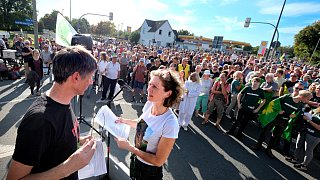 Fahrraddemo in Gütersloh gegen den vierspurigen Ausbau der B61