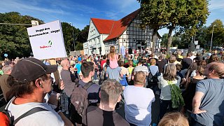Fahrraddemo in Gütersloh gegen den vierspurigen Ausbau der B61