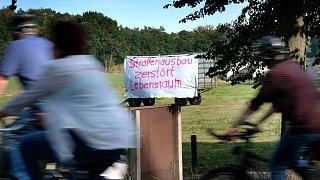 Fahrraddemo in Gütersloh gegen den vierspurigen Ausbau der B61