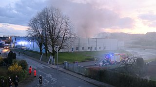Großbrand bei Schüco