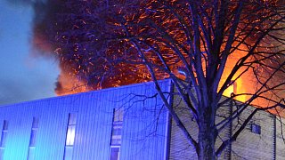 Großbrand bei Schüco