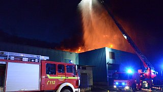 Großbrand bei Schüco