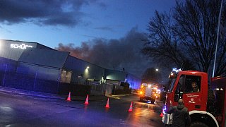 Großbrand bei Schüco