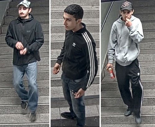 Verdächtiges Trio: Diese drei Männer werden aktuell von der Polizei gesucht. - © Polizei