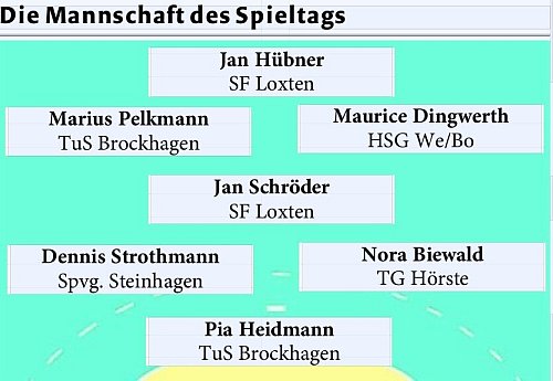 Immer montags stellt die Sportredaktion des "Haller Kreisblatts" ihre Handball-Mannschaft des Spieltags auf. - © Dennis Bleck